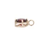 14K Solid Gold Garnet Dainty Pendant - Image 3