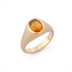 14K Solid Gold Citrine Ring - Image 2