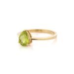14K Solid Gold Peridot Ring - Image 3