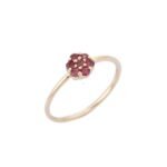 18K Solid Gold Rhodolite Ring - Image 2
