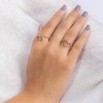 14K Solid Gold Ruby, Sapphire & Emerald Ring - Image 4