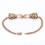 18k Solid Gold Emerald Panther Bracelet - Image 5