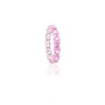 18K Solid Gold Pink Sapphire Eternity Band - Image 7