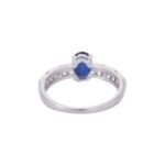 14K Solid Gold Oval Sapphire Ring - Image 4