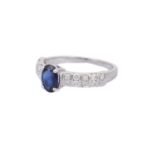 14K Solid Gold Oval Sapphire Ring - Image 3