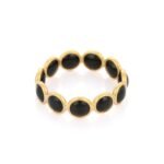 14K Solid Gold Black Onyx Eternity Band - Image 6
