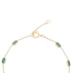 14K Solid Gold Emerald Bracelet - Image 4