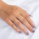 18K Solid Gold Lemon Topaz Eternity Band - Image 4