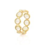 18K Solid Gold Lemon Topaz Eternity Band - Image 3