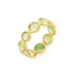 18K Solid Gold Peridot Eternity Band - Image 3