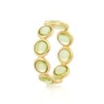 18K Solid Gold Peridot Eternity Band - Image 6