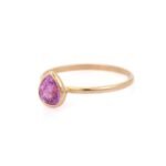 18K Solid Gold Sapphire Ring - Image 3