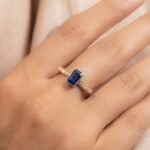 18K Solid Gold Sapphire Statement Ring - Image 6