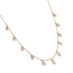 14K Yellow Gold Natural Diamond Necklace - Image 3