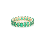 14K Solid Gold Emerald Eternity Band - Image 7