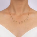 14K Yellow Gold Natural Diamond Necklace - Image 2