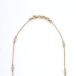 18k Yellow Gold Natural Diamond Necklace - Image 4