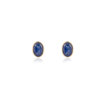 14K Solid Gold Blue Sapphire Studs