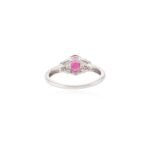 18K Solid Gold Ruby Diamond Statement Ring - Image 6