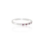 18K Solid Gold Ruby Diamond Eternity Band - Image 5