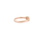 18K Solid Gold Pink Sapphire & Diamond Open Design Ring - Image 7