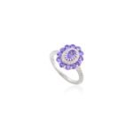 14K Solid Gold Tanzanite Diamond Statement Ring - Image 6