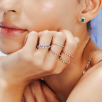 18K Solid Gold Ruby Diamond Eternity Band - Image 6