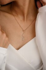 14K Solid Gold Diamond Serpent Snake - Image 2