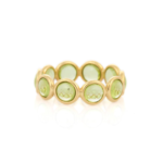 18K Solid Gold Peridot Eternity Band