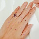 14K Solid Gold Ruby Cherry Blossom Flower Ring - Image 2