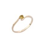 14K Solid Gold Natural Sapphire Dainty Ring - Image 3