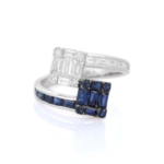 14K Solid Gold Sapphire Ring