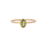 14K Solid Gold Peridot Ring