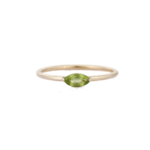 18K Solid Gold Peridot Ring