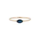 14K Solid Gold Blue Sapphire Dainty Ring