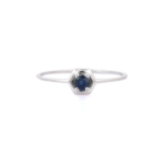 14K Solid Gold Blue Sapphire Stacking Ring