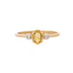 14K Solid Gold Sapphire Ring