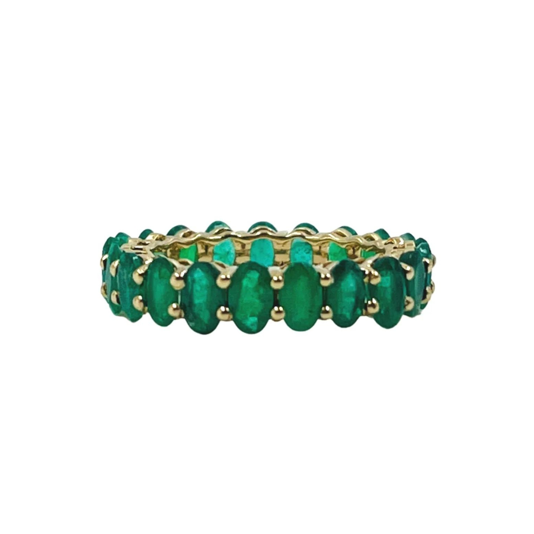website_2_377a1010-e99e-4dc7-a30a-513f3288535a.png 14K Solid Gold Emerald Eternity Band - Image 1