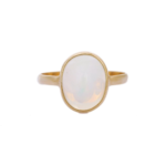 18K Solid Gold Opal Ring
