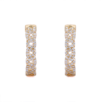 14K Gold Luxurious Natural Diamond Big Hoops
