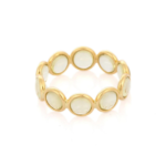18K Solid Gold Lemon Topaz Eternity Band