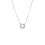 18k Solid Gold Bezel Birthstone Necklace - Image 8