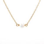 18k Solid Gold Bezel Birthstone Necklace - Image 13