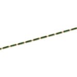 14K Solid Gold Small Rectangle Malachite Bracelet