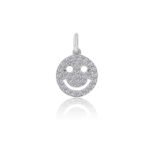 14K Gold Diamond Happy Face Charm - Image 2