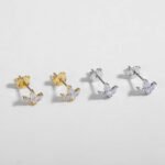 The Karat Store Natural Diamond Crown Stud Earring - Image 2