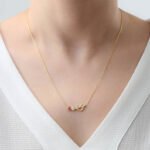 The Karat Store Birthstone Heart Minimalist Necklace