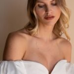 The Karat Store Sideways Initial Birthstone Necklace  | Dainty Gemstone Letter Necklace| Personalized Birthday Gifts - Image 3