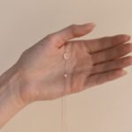 The Karat Store Sideways Initial Birthstone Necklace  | Dainty Gemstone Letter Necklace| Personalized Birthday Gifts - Image 6