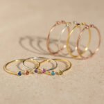 14K Solid Gold Birthstone Minimalist Ring - Image 6